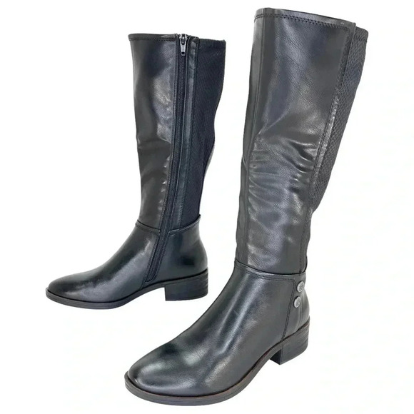 Baretraps Madelyn Black Faux Leather Mid Calf Womens Boots Size 5.5M - Picture 8 of 9